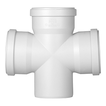 Крестовина Pro Aqua Stilte Plus d110х110х110 мм  87,5° пластиковая шумопоглощающая одноплоскостная для внутренней канализации