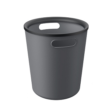 Ведро для мусора Ambient Folk 10 л пластик черный графит