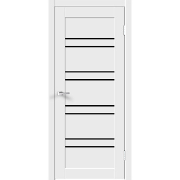 Дверь межкомнатная Linea 8 700х2000 мм ПВХ эмалит белая со стеклом с замком