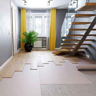 Подложка под кварцвиниловую плитку 1 мм 1,2х10 м EVA Pavitec Pro LVT 12 кв.м сверхплотная