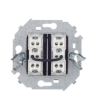 Переключатель Simon 15 двухклавишный встраиваемый графит (1591397-038)