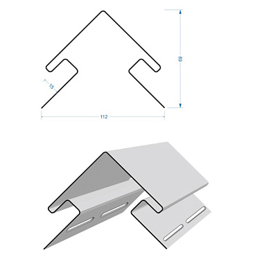 Угол наружный Docke 3000 мм киви