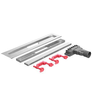 Лоток душевой Wirquin Слим с сухим затвором 500 мм решетка из нержавеющей стали (30724165)