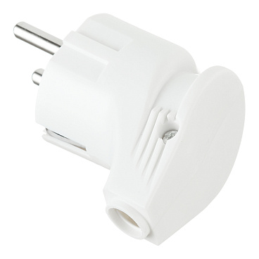 Вилка угловая с заземлением 16 А 220-250 В Navigator белая (613628/)