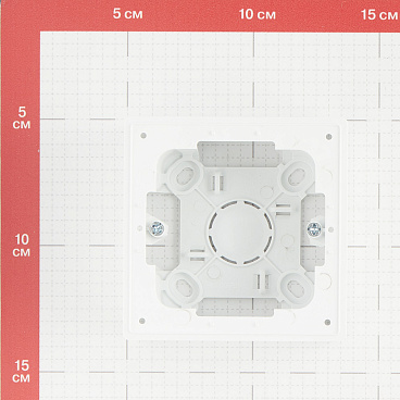 Коробка монтажная Simon 24 Harmonie одноместная накладная белая (2400751-030)