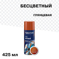 Лак алкидный яхтный аэрозольный Престиж бесцветный 425 мл глянцевый