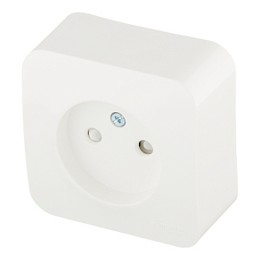 Розетка Systeme Electric Blanca накладная молочная со шторками (BLNRA001112)