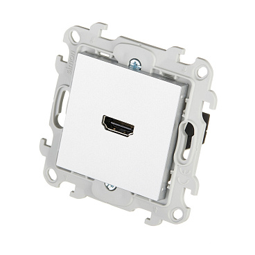 Розетка HDMI Simon 24 Harmonie встраиваемая алюминий (2411094-033)