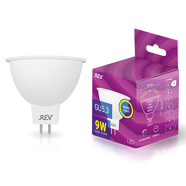 Лампа светодиодная Rev GU5.3 3000К 9 Вт 720 Лм 180-240 В рефлектор MR16 прозрачная