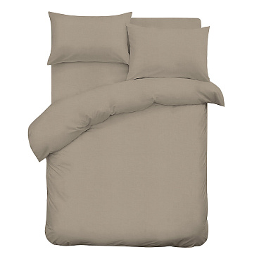 Комплект постельного белья 2-спальный сатин Lorikeet Solo латте с простыней 180х215 см