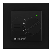 Терморегулятор механический для теплого пола Thermoreg TI-200 Design Black черный