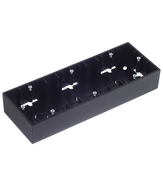 Коробка монтажная Simon 15 трехместная накладная графит (1590753-038)