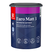 Краска интерьерная Tikkurila/Tikkivala Euro Matt 3 база С бесцветная 0,9 л