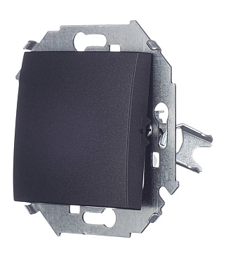 Выключатель Simon 15 одноклавишный встраиваемый графит (1591101-038)