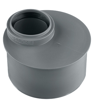 Переходник Ostendorf HTRК d110х50 мм пластиковый эксцентрический короткий для внутренней канализации (115725)