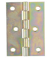 Петля 8019 карточная универсальная неразъемная 80х56 мм цинк желтый