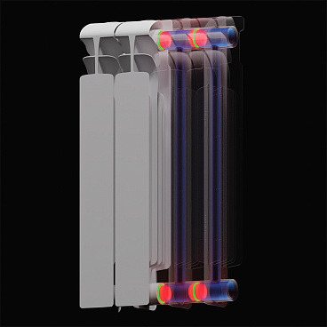 Радиатор биметаллический Rifar EcoBuild 500 мм 6 секций 1" боковое подключение белый