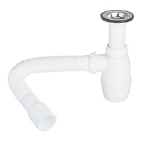 Сифон для раковины и мойки Wirquin Pro Tour Eiffel 1 1/2х40 мм с выпуском d70 мм с соединением 40/50 мм (30718763)