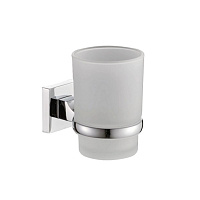Стакан для ванной Haiba HB8606 с держателем стекло матовый/металл хром (550588)