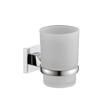 Стакан для ванной Haiba HB8606 с держателем стекло матовый/металл хром (550588)