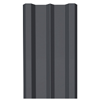 Евроштакетник двухсторонний М-образный 0,45 мм 100х2000 мм графитовый серый RAL 7024 прямой срез