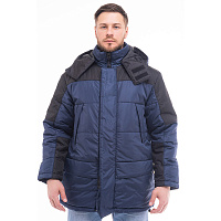 Куртка рабочая мужская утепленная Спрут Сити 56-58 рост 170-176 см темно-синяя/черная