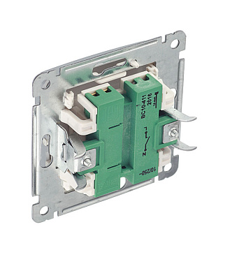 Выключатель Hegel Master одноклавишный встраиваемый серебро (ВС10-411-06)