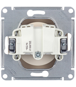 Розетка Systeme Electric Glossa встраиваемая бежевая (GSL000241)