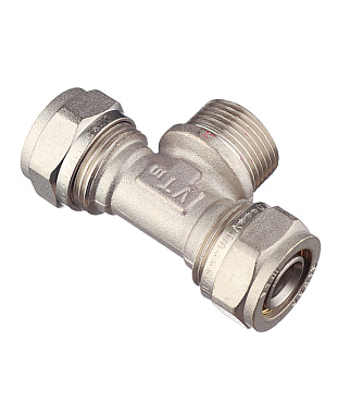 Тройник VALTEC (VTm.333.N.200520) 20 обж(ц) х 3/4 НР(ш) х 20 обж(ц)