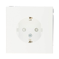 Розетка Systeme Electric ArtGallery встраиваемая белая со шторками (GAL000145)