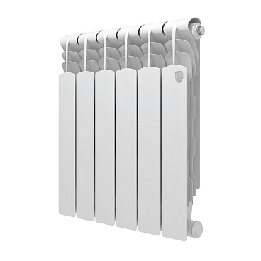 Радиатор биметаллический Royal Thermo Revolution B 500 мм 6 секций 1" боковое подключение белый