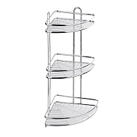 Полка для ванной Fora Floria угловая трехъярусная 585х260х260 мм металл хром (FOR-2004/6546)