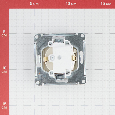 Розетка Systeme Electric AtlasDesign встраиваемая алюминий со шторками с крышкой (ATN000346)