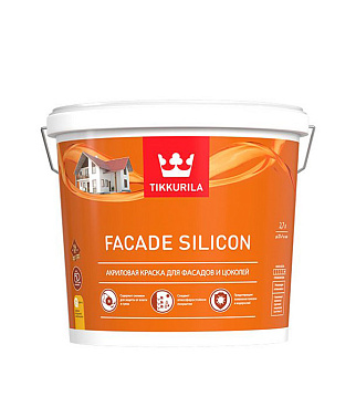 Краска фасадная Tikkurila/Tikkivala Facade Silicon силикон-акриловая база VVA белая 2,7 л