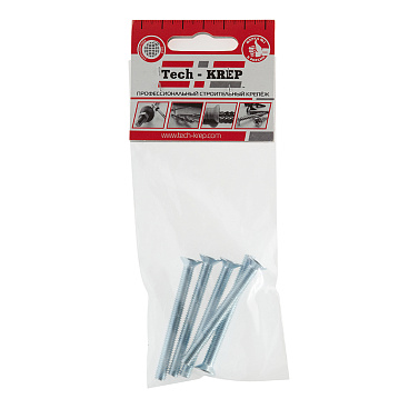 Винт оцинкованный M6x60 мм DIN 965 потайная головка (5 шт.)