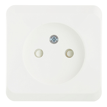 Розетка Systeme Electric Этюд накладная белая со шторками (PA16-002B)