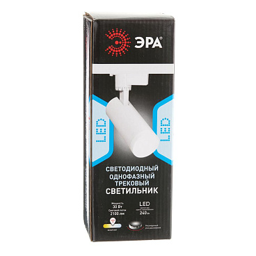 Светодиодный трековый светильник однофазный Эра TR59 4000К 30 Вт 4 кв.м белый (Б0054446)