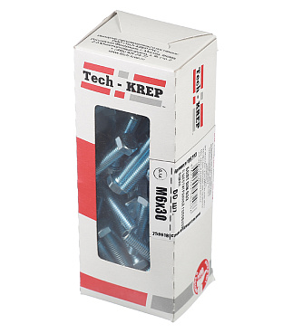 Болт оцинкованный M6x30 мм DIN 933 (60 шт.)