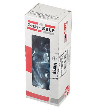 Болт оцинкованный M8x30 мм DIN 933 (30 шт.)