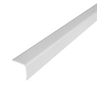 Уголок для плитки матовый скошенный край алюминиевый 2700х20х20 мм белый