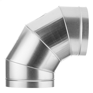 Отвод для круглых воздуховодов d200 мм 90° оцинкованный