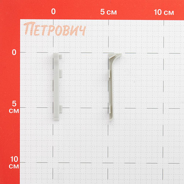 Заглушка торцевая 60 мм серебро левая-правая для алюминиевого плинтуса (2 шт.)