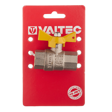 Кран шаровой газовый Valtec 1/2 ВР(г) х 1/2 ВР(г) бабочка (VT.277.N.04)