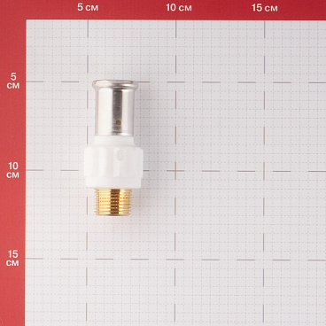 Муфта Henco (17PKW-1604) 16(пресс) х 1/2 НР(ш) PVDF белая