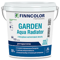 Эмаль для радиаторов Finncolor Garden Aqua Radiator база C бесцветная глянцевая акриловая 0,9 л
