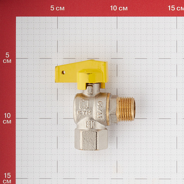 Кран шаровой газовый СТМ 1/2 ВР(г) х 1/2 НР(ш) бабочка угловой