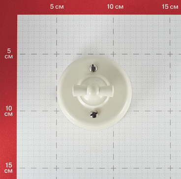 Выключатель Bironi Лизетта одноклавишный накладной слоновая кость ретро (B1-201-211)