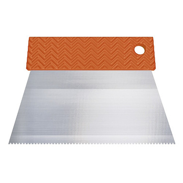 Шпатель для клея зубчатый Дельта 180 мм А2 нержавеющая сталь с эргономичной ручкой (10800-А2)