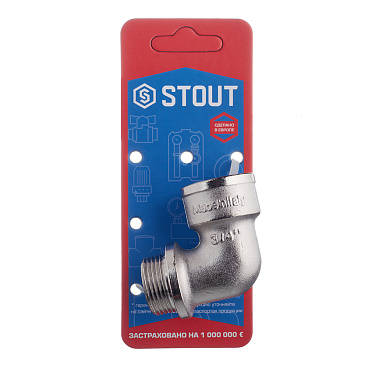 Угол Stout 3/4 ВР(г) х 3/4 НР(ш) с упором никелированный (SFT-0016-000034)