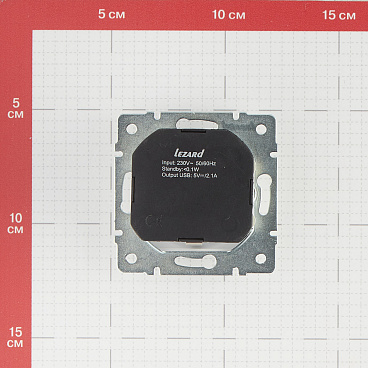 Розетка Lezard Karina встраиваемая белая с USB-A (707-0288-181)